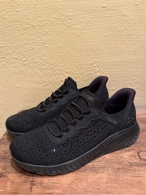 Skechers Black Athletic Slip-On Knit Sneakers